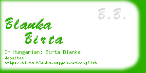 blanka birta business card